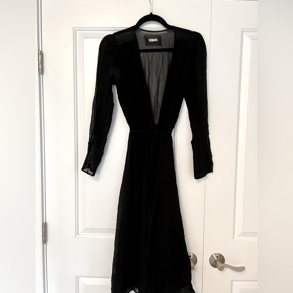 Reformation Sheer Wrap Dress - Size Small